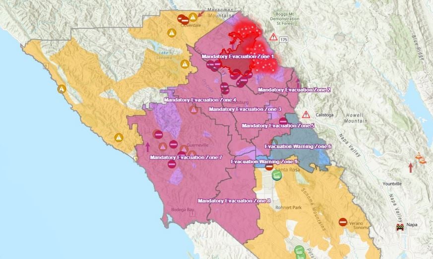 Hurricane-Force Diablo Winds Fan Massive Kincade Fire; Acreage Doubles ...