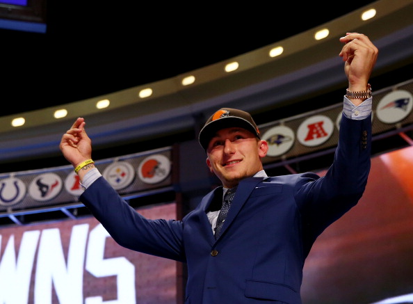 Former Texas A&M and current Cleveland Browns quarterback Johnny Manziel. (credit: Elsa/Getty Images)