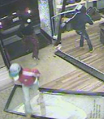 Authorities released this surveillance photo of a robbery Sunday at the Louis Vuitton store at Oakbrook Center Mall. / photo from Oak Brook police