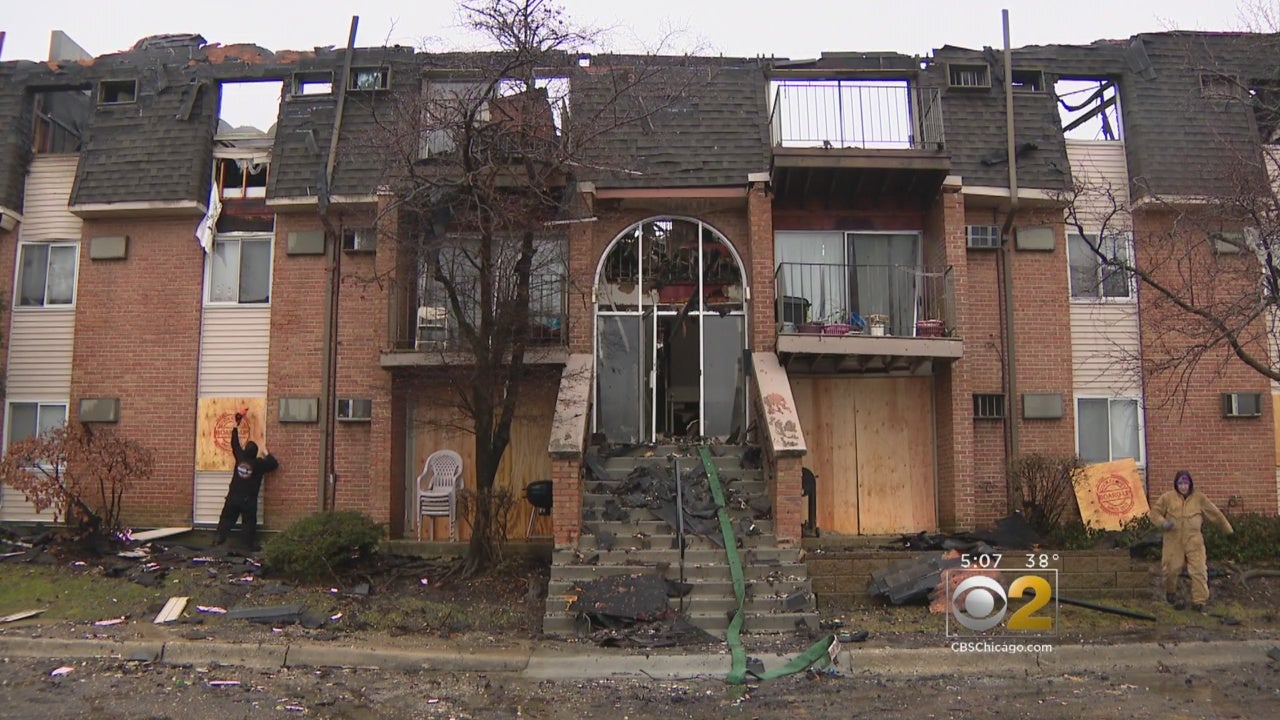 Massive Apartment Fire Displaces Dozens Of Justice Residents CBS Chicago