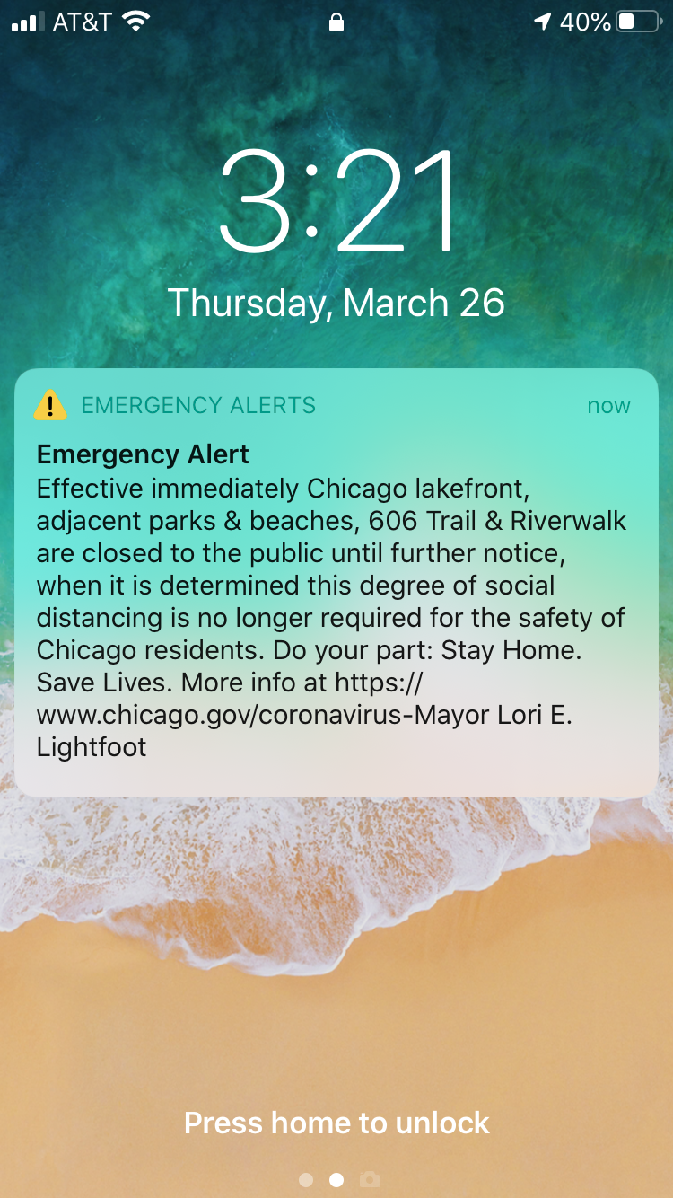 Chicago COVID-19 Emergency Message