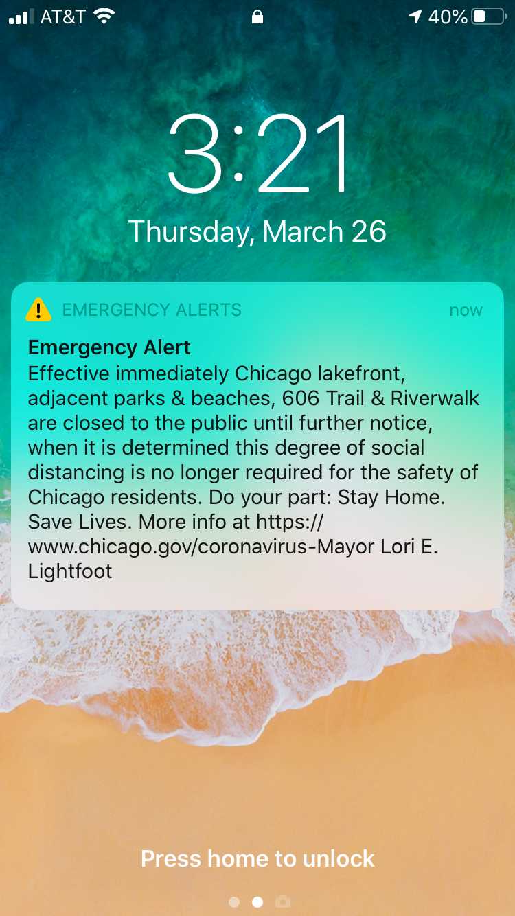 Chicago COVID-19 Emergency Message