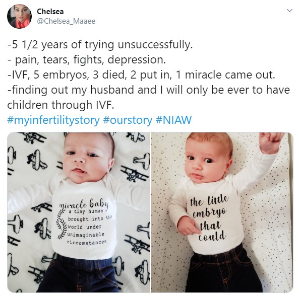 National Infertility Awareness Week Baby Tweet