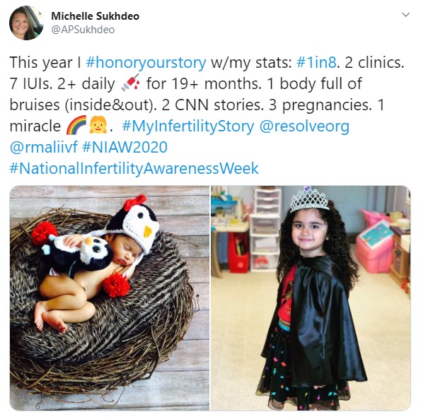 National Infertility Awareness Week Baby Tweet