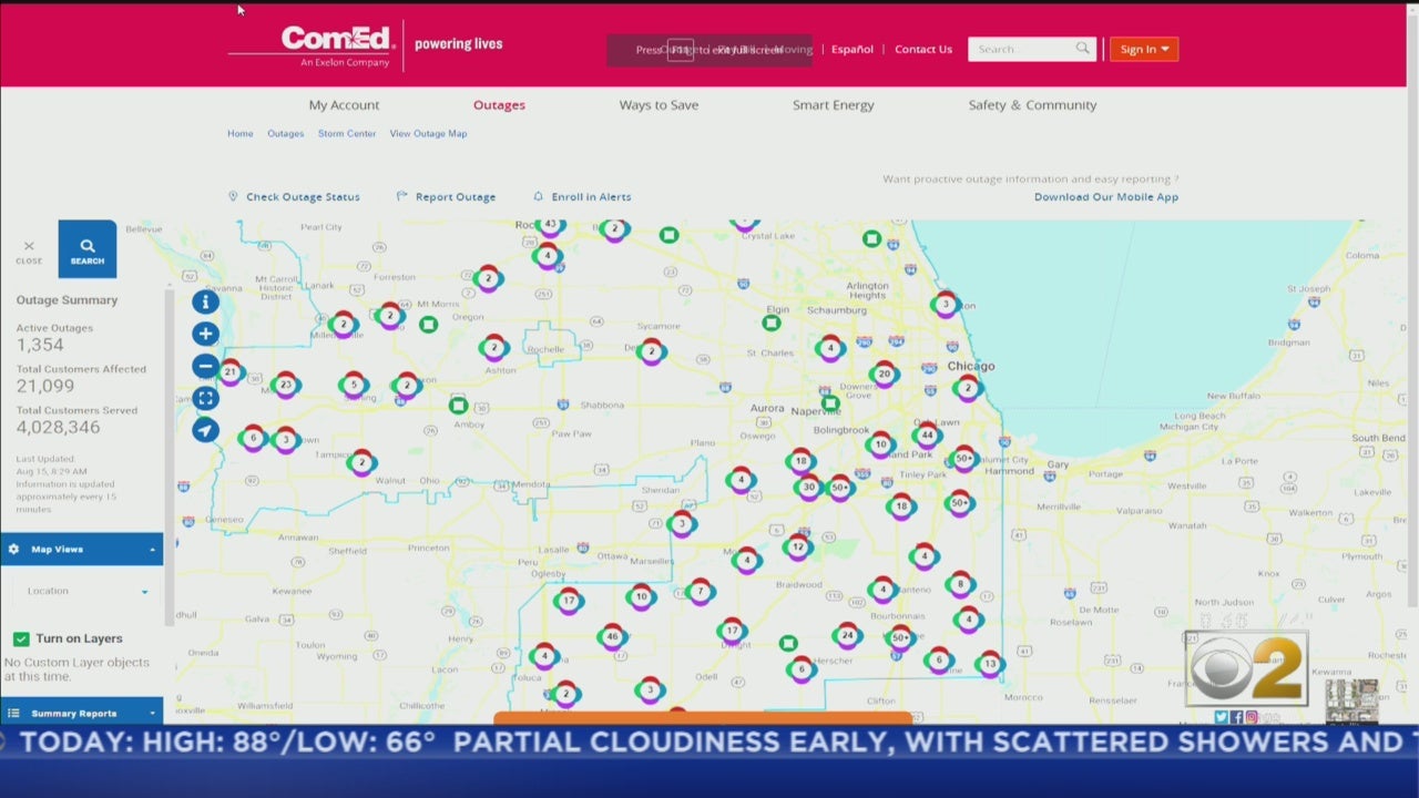 More than 20,000 ComEd Customers Still Without Power After Monday's