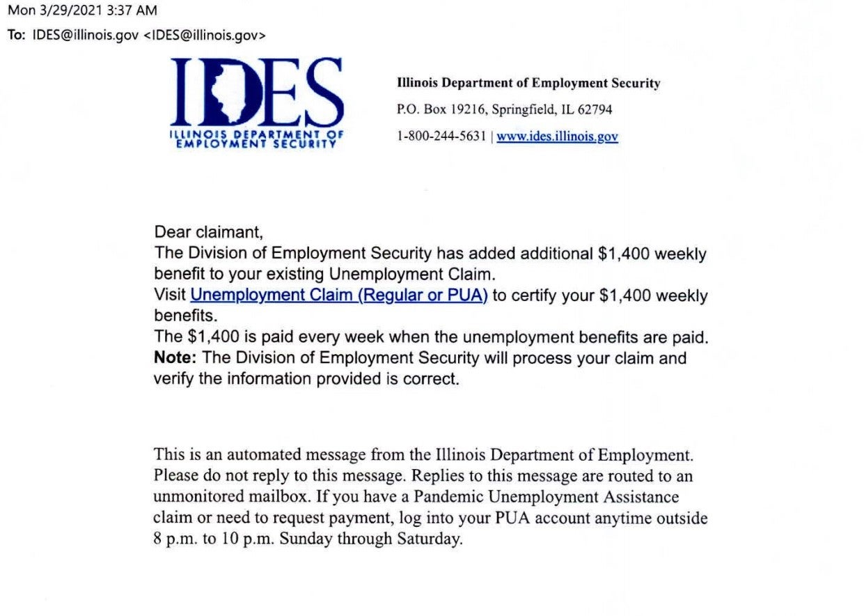 Unemployment Benefits Guide Email Scam | Scam Reporting Organization