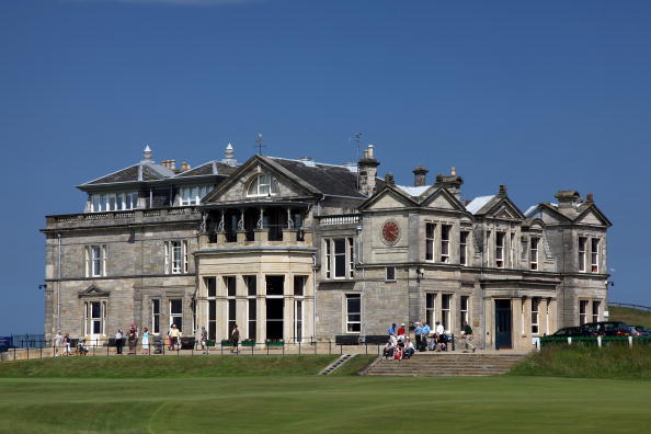 The Royal and Ancient Golf Club of St Andrews Clubhouse and the green on the par 4, 18th hole on the Old Course on July 2, 2009 in St Andrews, Scotland. (credit: David Cannon/Getty Images)