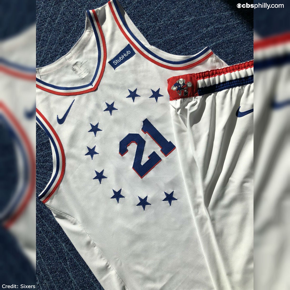 sixers christmas jersey