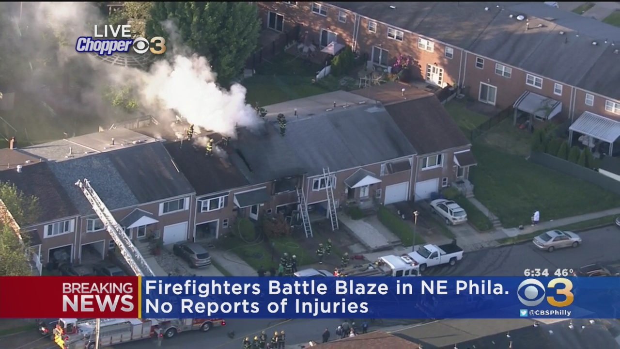 Firefighters Battle Blaze In Northeast Philadelphia