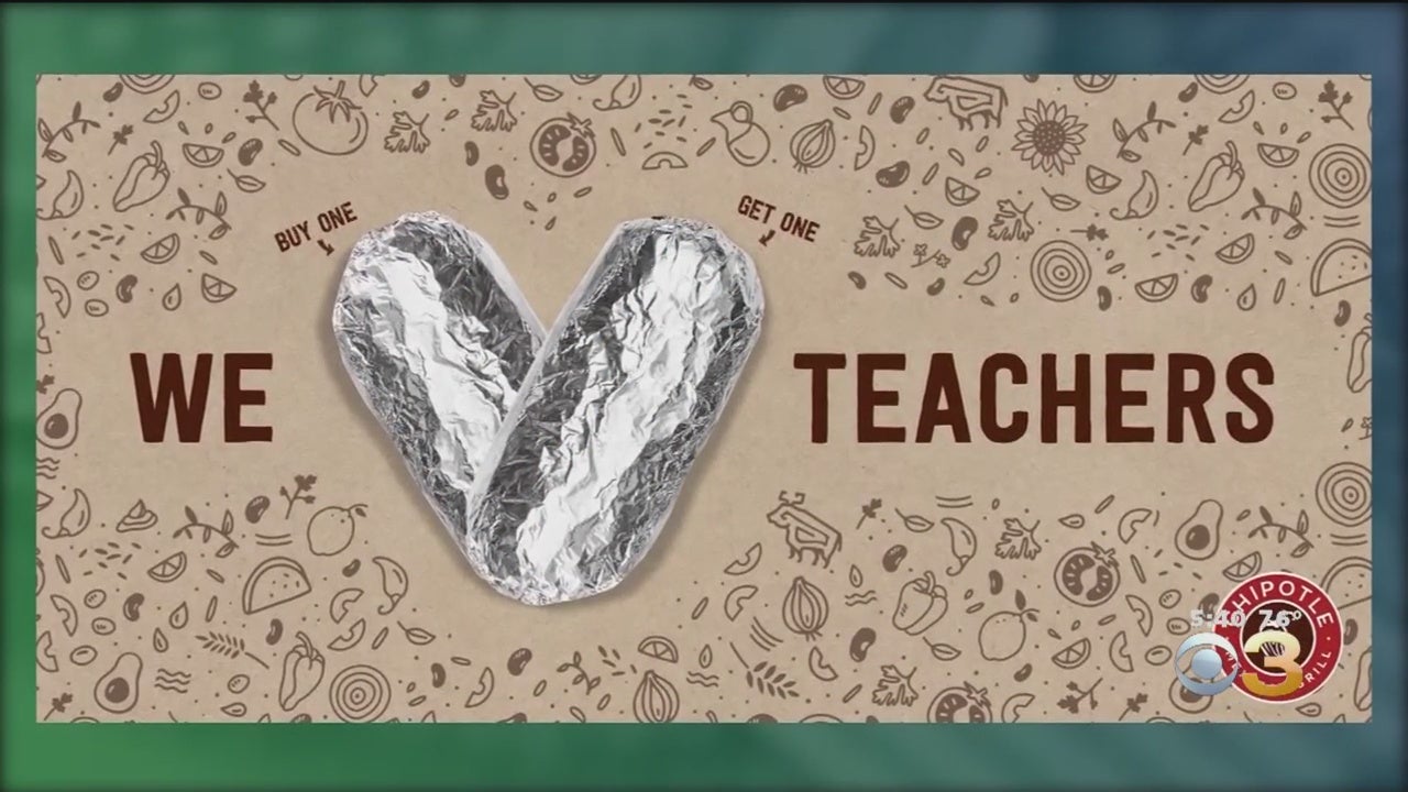Chipotle Offering Buy One Get One Free Burritos To Celebrate Teacher 