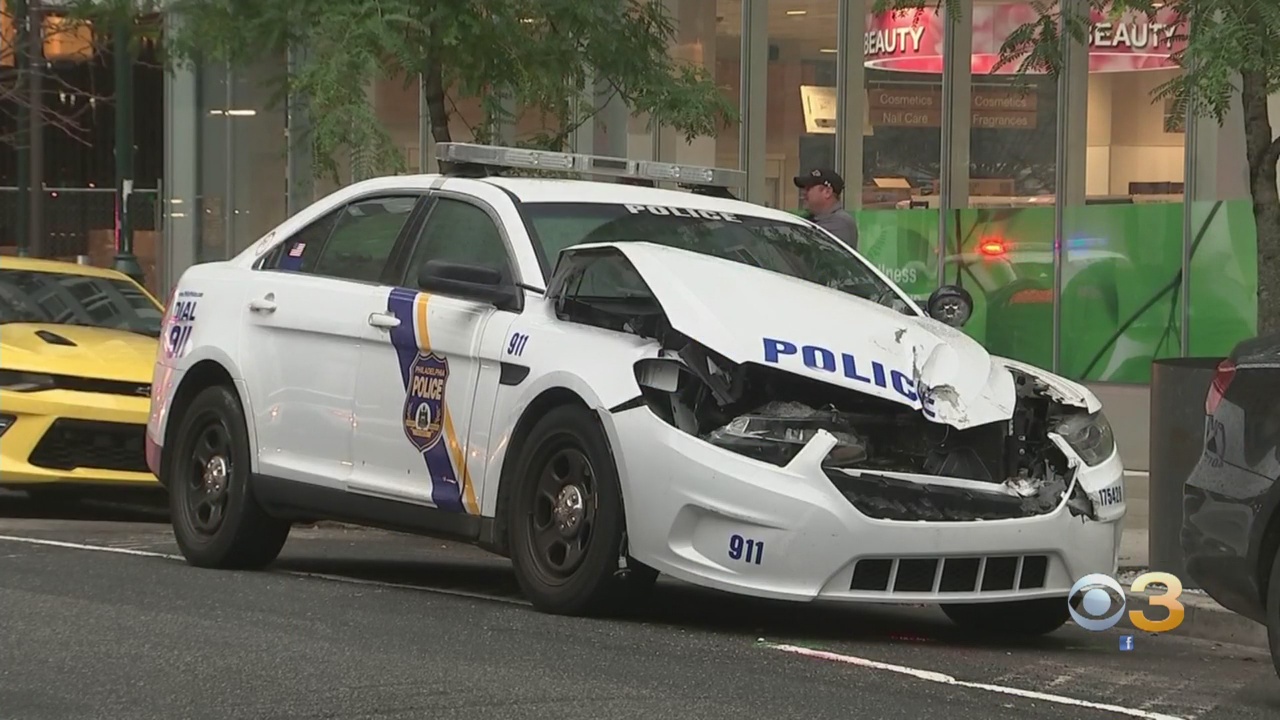 Philadelphia Police Car Involved In Crash In Center City