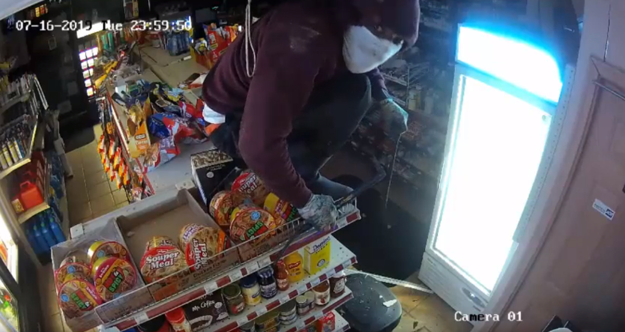 VIDEO: Burglar Cuts Hole In Roof, Steals Over $8,000 From Sunoco Gas Station ATM In Chestnut Hill, Police Say