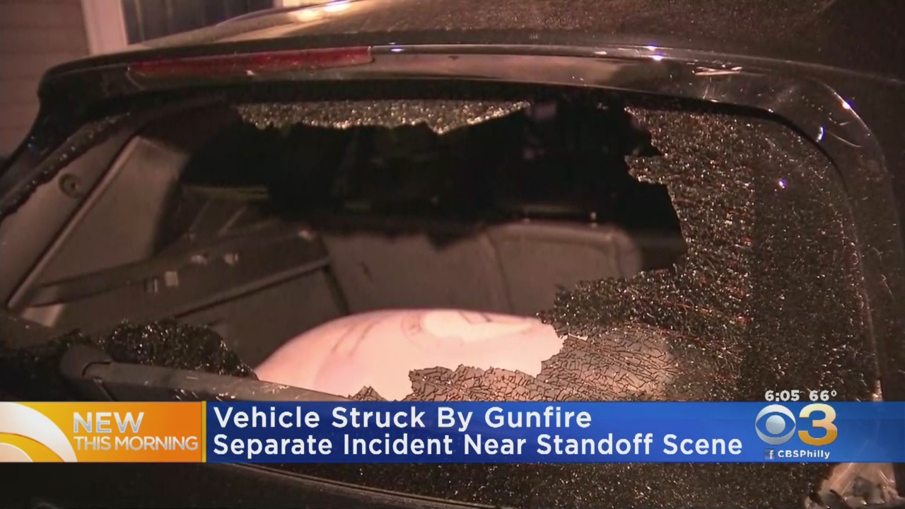 Vehicle Struck By Gunfire In Separate Incident Near Standoff Scene In North Philly