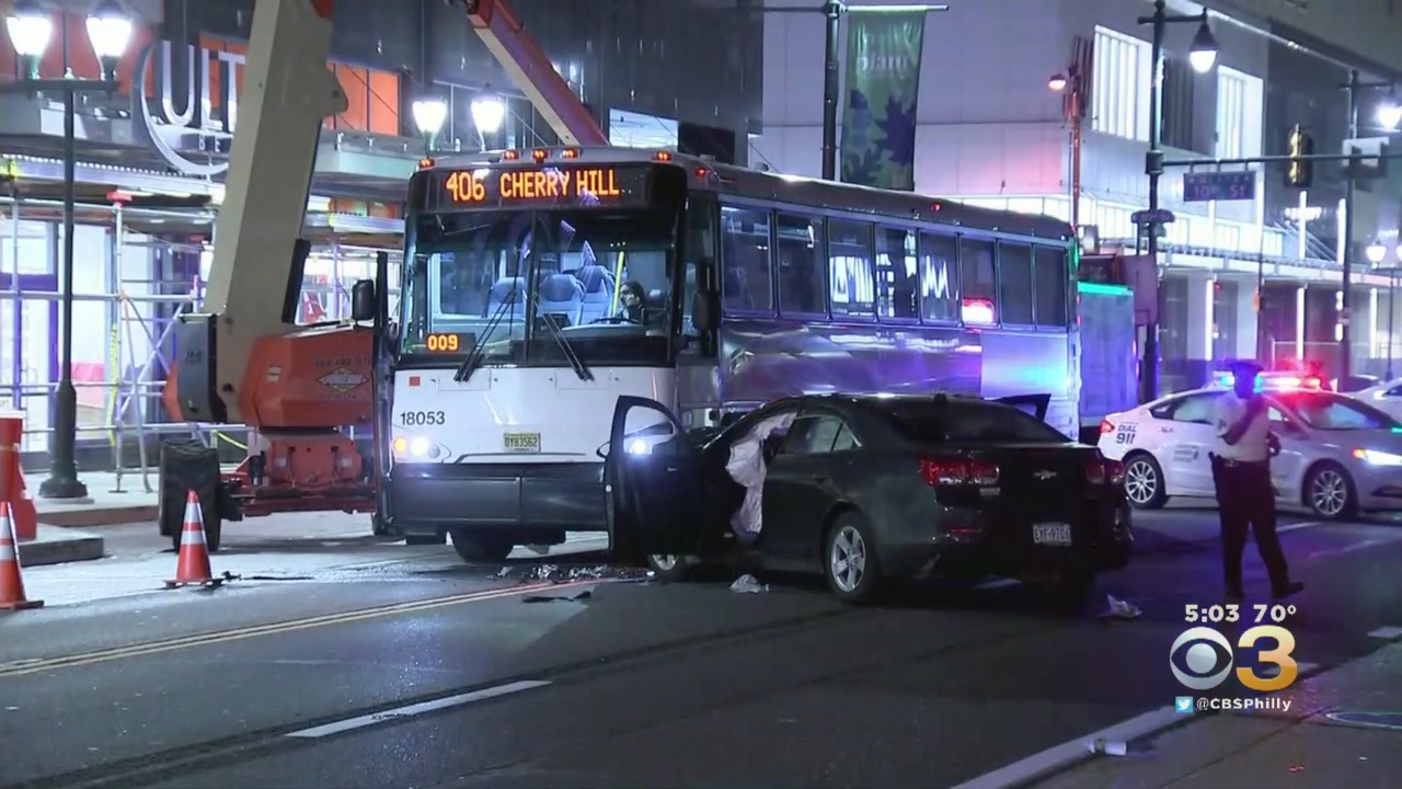 2 People Injured After New Jersey Transit Bus, Car Collide In Center City