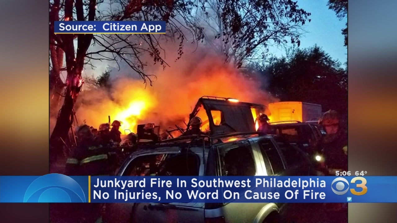 Crews Battle Junkyard Fire In Southwest Philadelphia