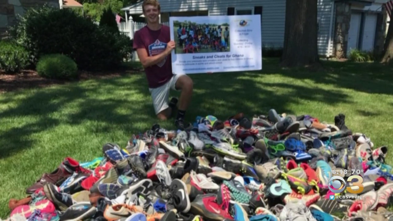 3 Cheers: Bensalem Teen Collects Old Sneakers, Cleats To Send To Ghana