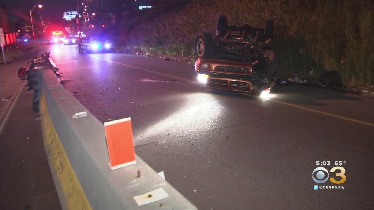 Driver Injured After Pickup Truck Hits Construction Barrier, Overturns On I-95