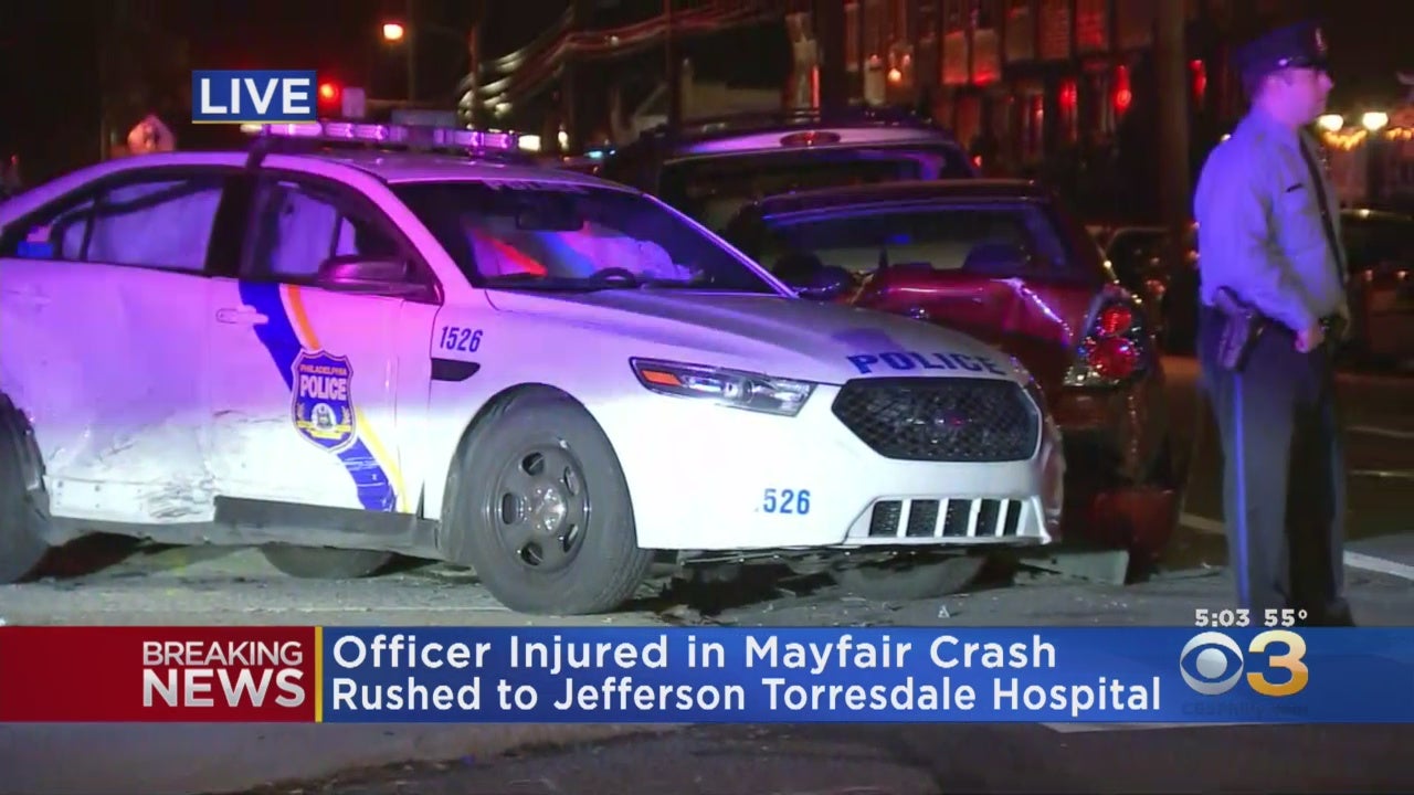 Philadelphia Police Officer, 2 Others Injured In Mayfair Crash