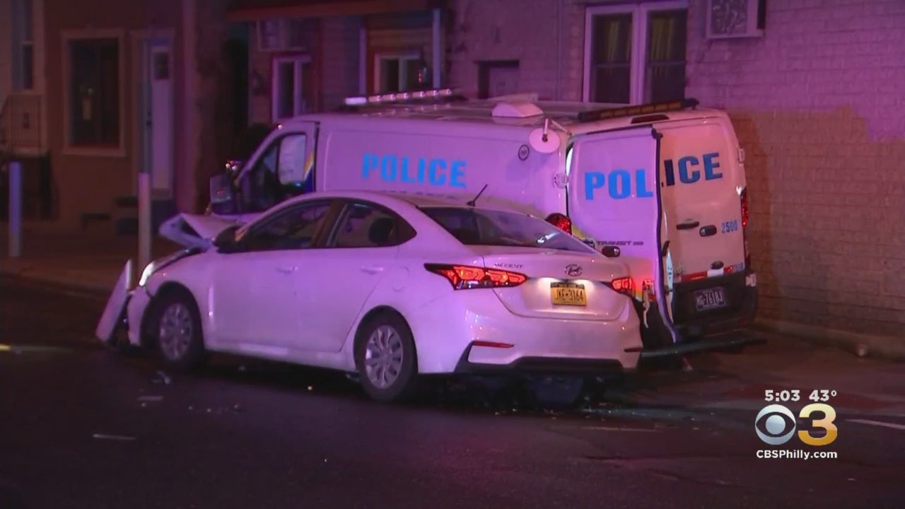 Philadelphia Police Wagon Transporting Prisoner Crashes With Car In Frankford