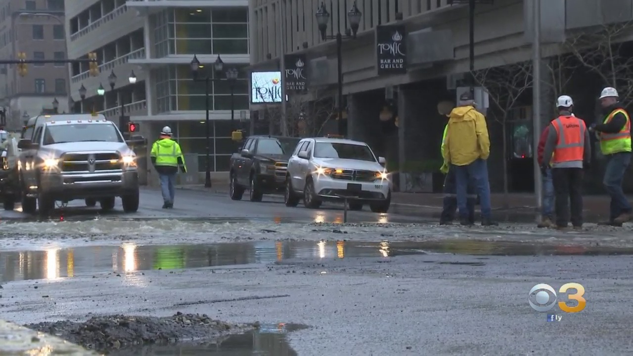 Large Water Main Break Causing Flooding, Traffic Problems In Downtown Wilmington