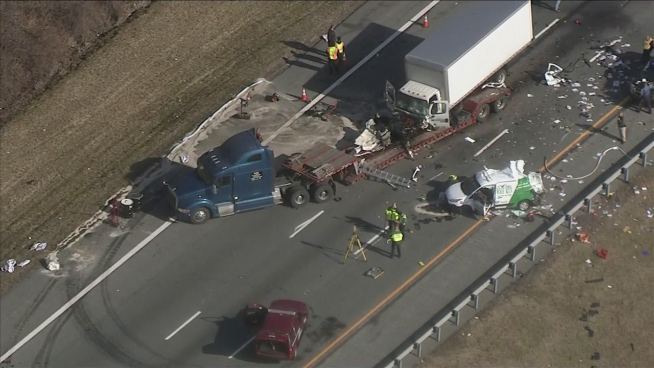 Tractor-Trailer Crash Shuts Down Portion Of I-95 In Newark