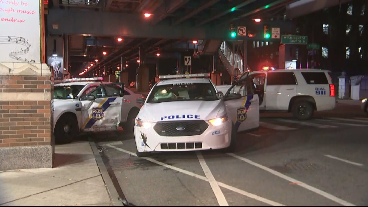 2 Philadelphia Police Cruisers Collide In West Philadelphia