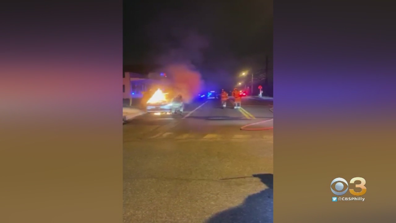 CAUGHT ON CAMERA: Firefighters Contain Lower Chichester Township Vehicle Fire 
