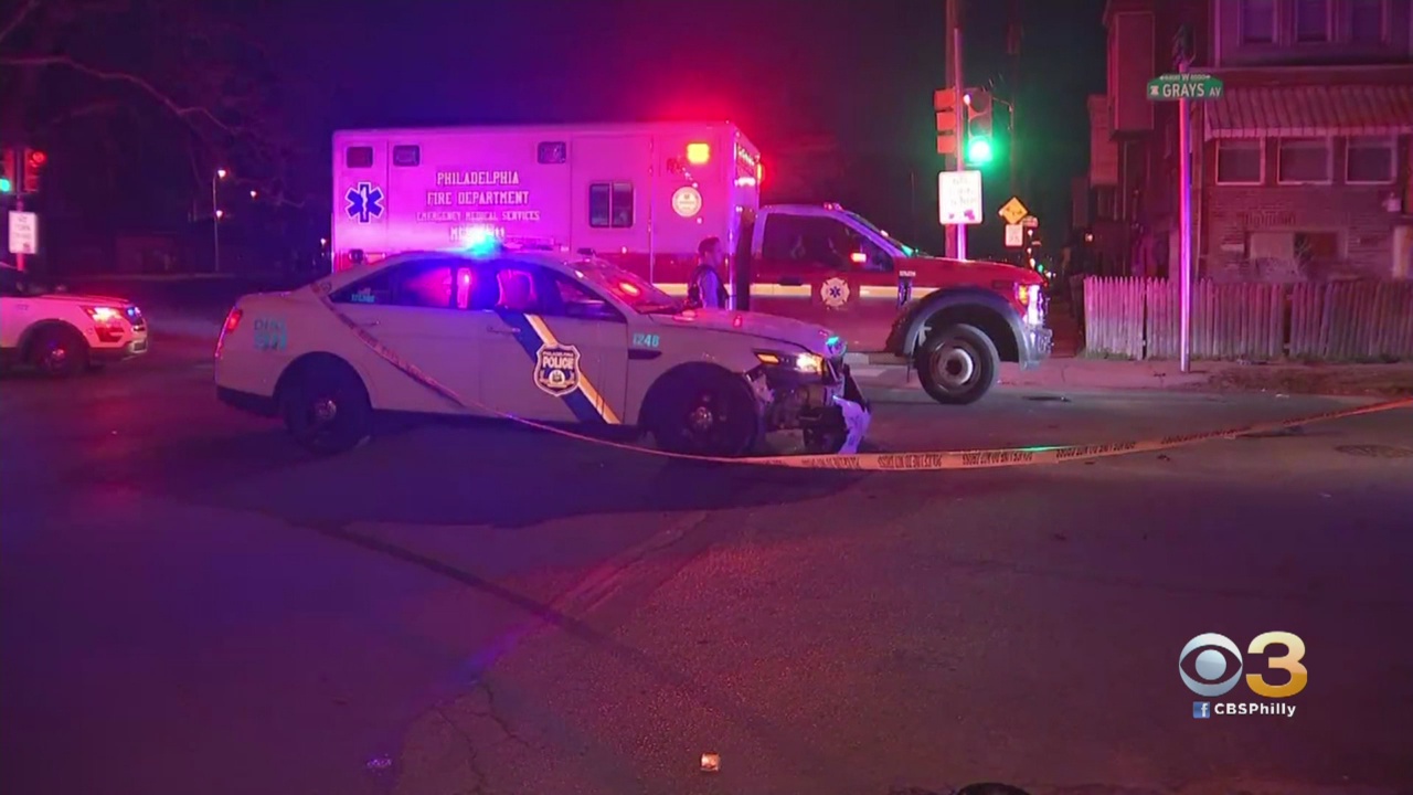 Police Officer Injured After Patrol Car Collides With Civilian's Car In Southwest Philadelphia