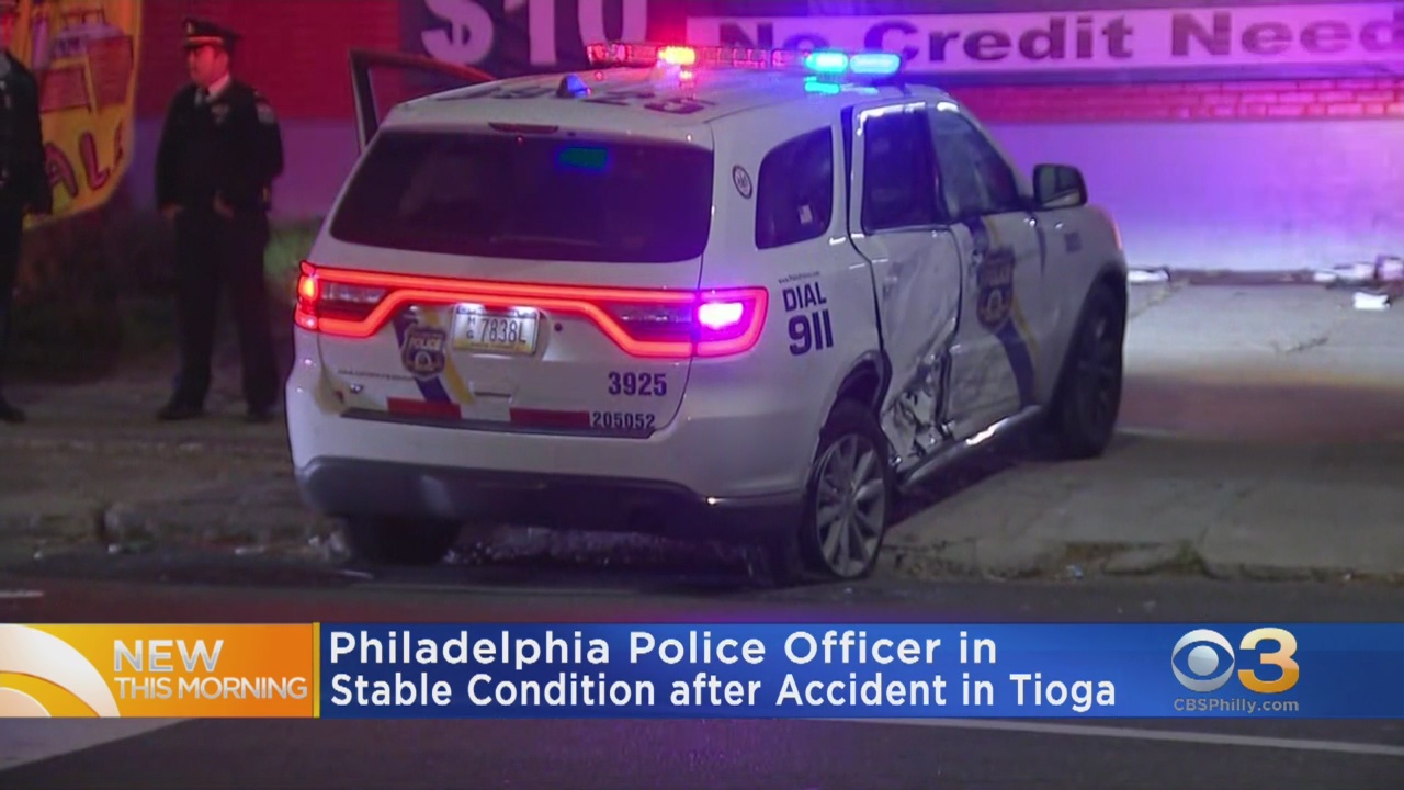 Philadelphia Police Officer Injured In Crash In Tioga