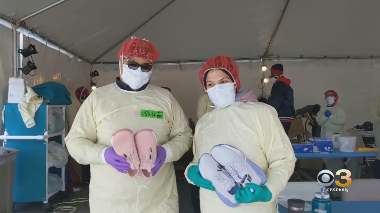 Coronavirus Latest: Medical Workers Receive 'Sneaky' Surprise From Philadelphia-Based Sneaker Company
