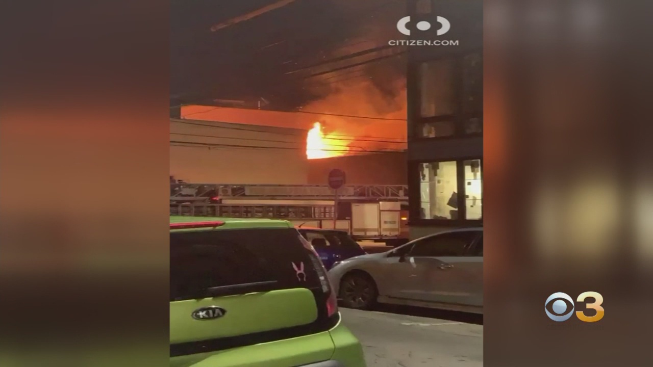 Fire Tears Through Warehouse In Kensington 