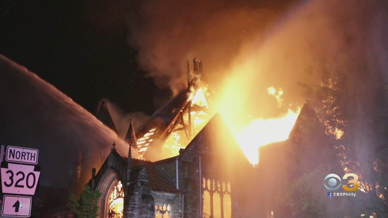 Massive Fire Destroys Historic Church In Delaware County