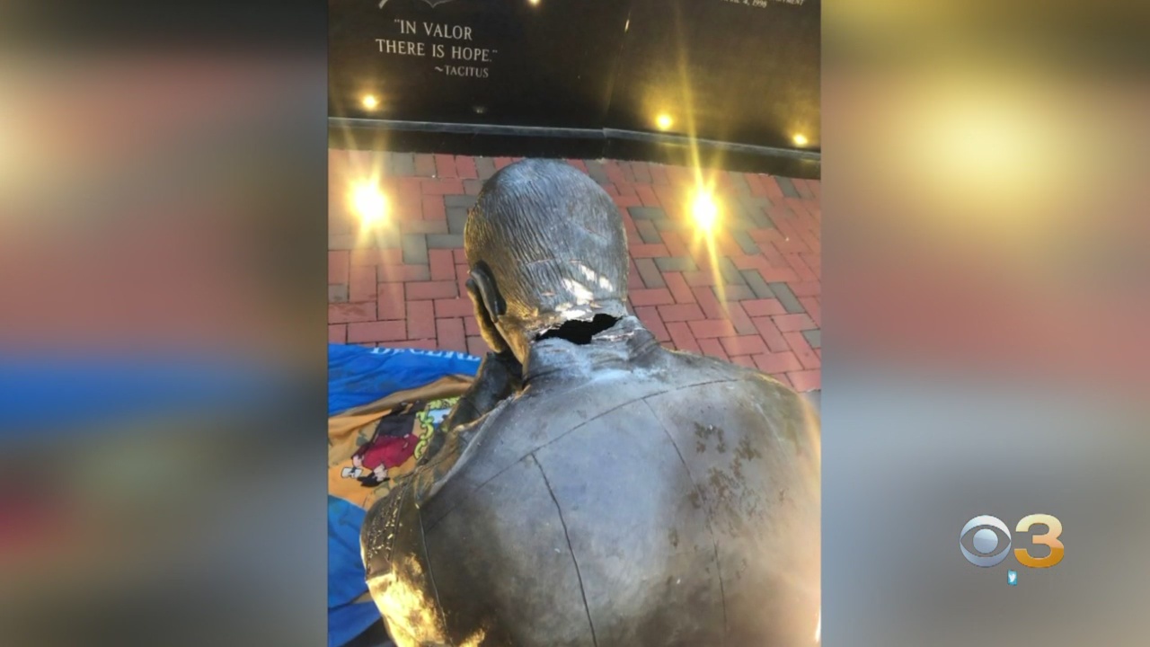 Delaware Law Enforcement Memorial In Dover Damaged With Axe, Delaware Flags Soaked In Urine
