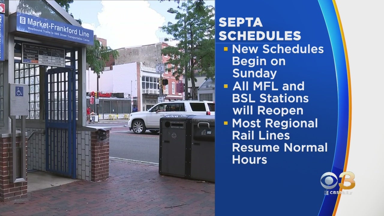 New SEPTA Schedules Go Into Effect Sunday CBS Philadelphia