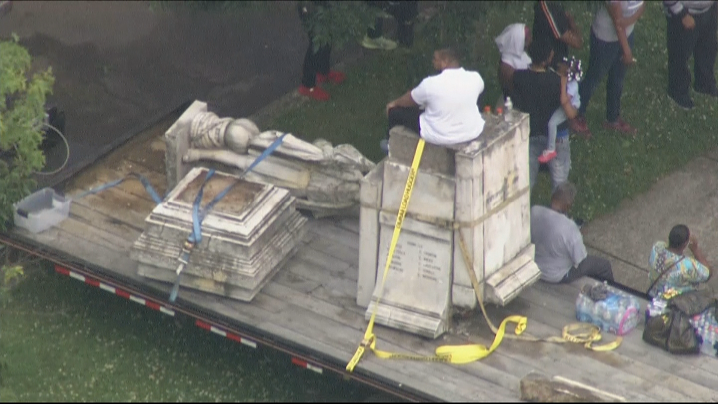 Camden Removes Christopher Columbus Statue From Farnham Park, Angering ...