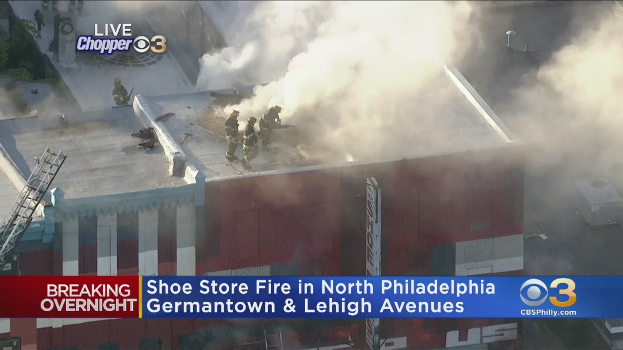 Fire Breaks Out At Shoe Store In North Philadelphia