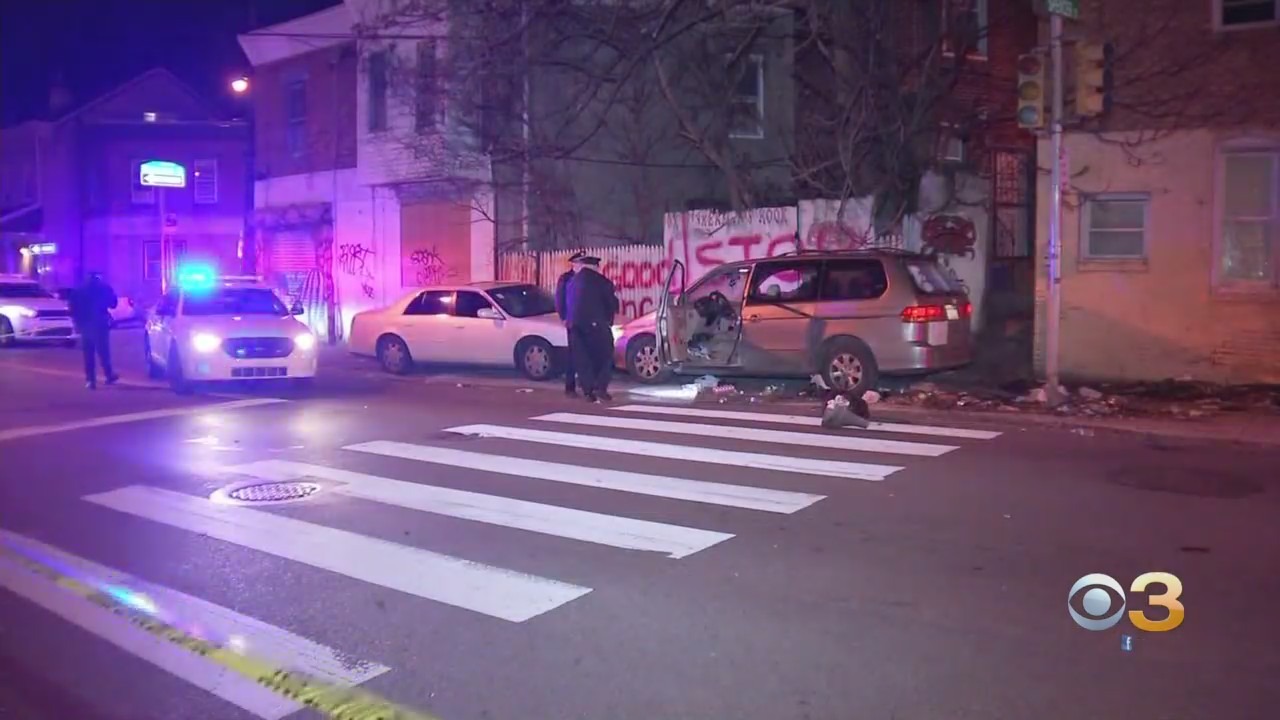 Man Crashes Into House, Parked Car After Shot While Driving In East Germantown, Philadelphia Police Say
