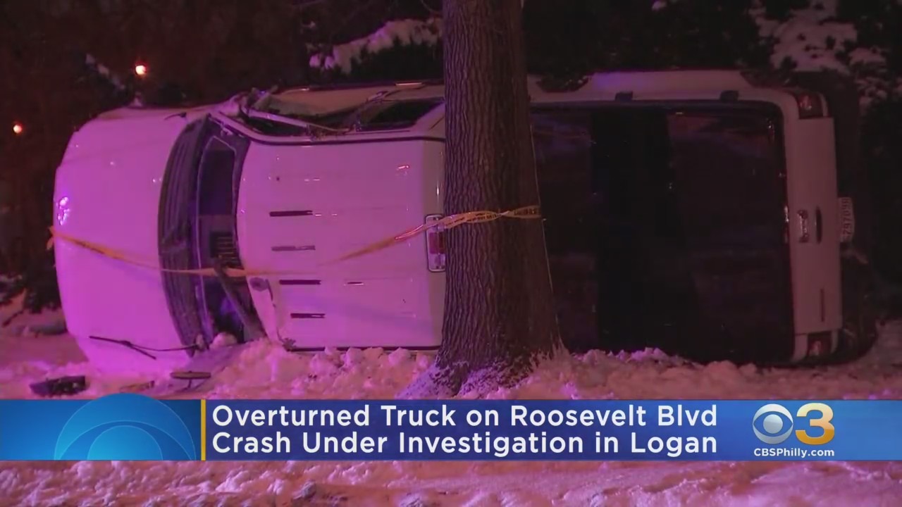 Crash Under Investigation After Truck Overturns On Roosevelt Boulevard In Logan