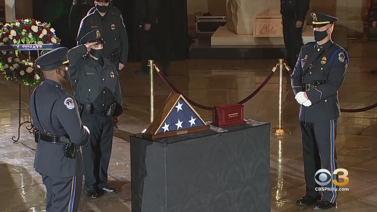 Bidens Pay Their Respects To Capitol Police Officer Brian Sicknick As Officer Lies In Honor At Capitol