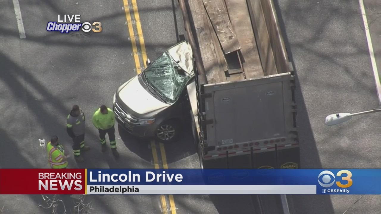 Car Becomes Wedged Under Tractor-Trailer Along Lincoln Drive