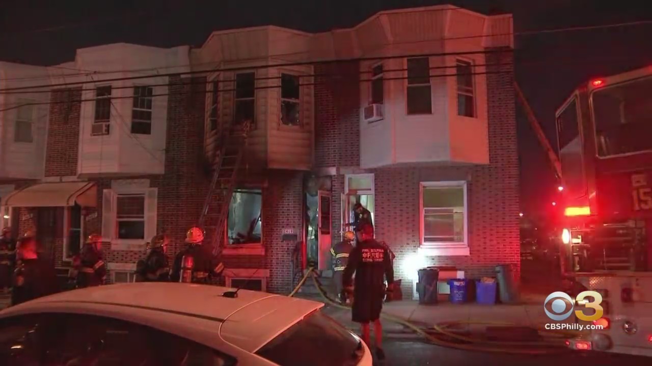 Firefighters Battle Rowhouse Fire In Frankford