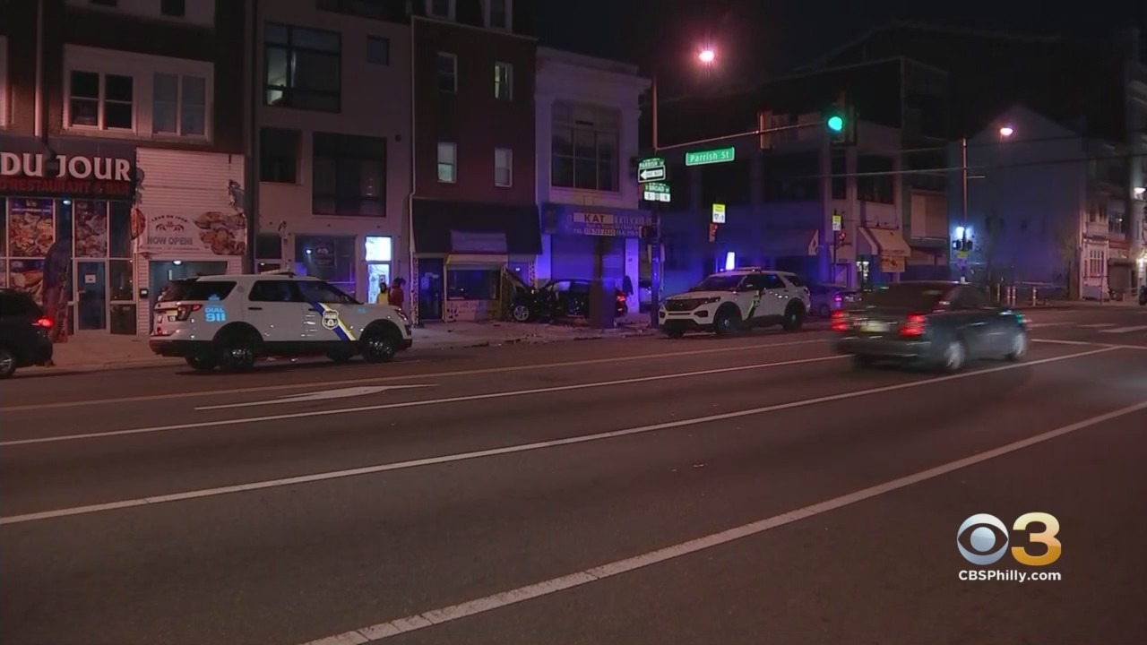 Police: Two-Car Crash In North Philadelphia Sends Sedan Crashing Into Corner Store