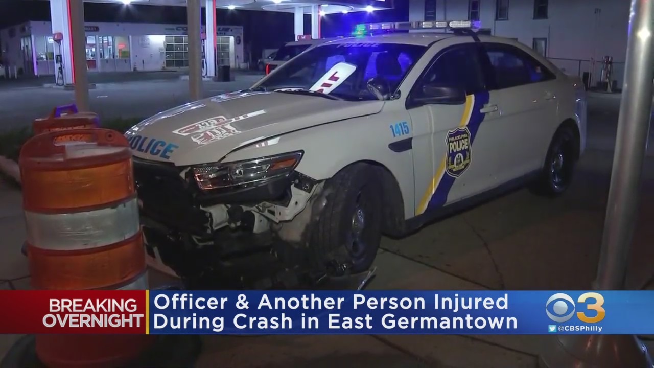 Philadelphia Police Officer, 1 Person Injured During Crash In East Germantown