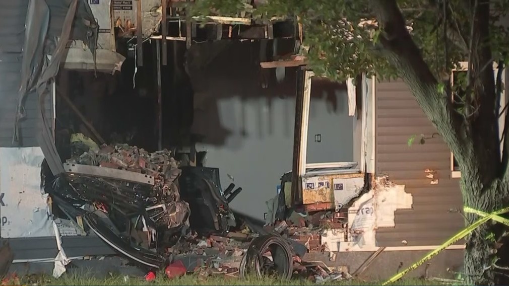 2 People Die After Car Crashes Into Chester Home, Sparks Fire