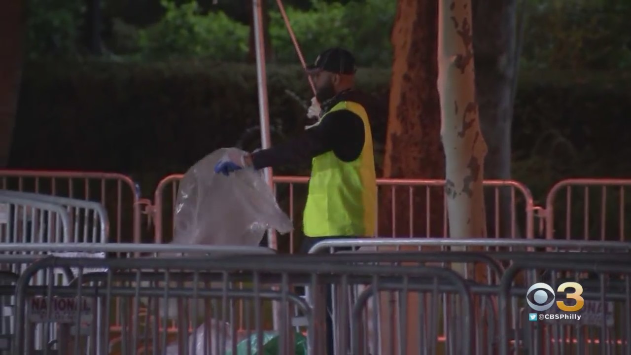 Cleanup Underway On Benjamin Franklin Parkway After Made In America Festival Wraps Up