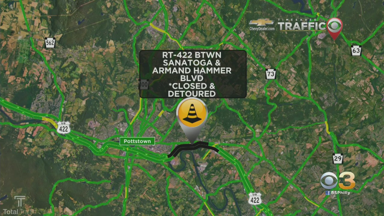 Route 422 In Montgomery County Between Sanatoga Exit, Armand Boulevard Closed In Both Directions Due To Road Work