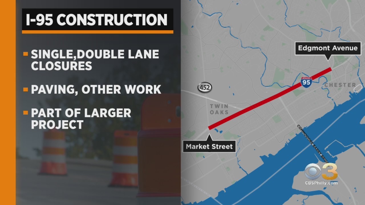 I-95 Rehab Project To Shut Down Some Lanes In Delaware County