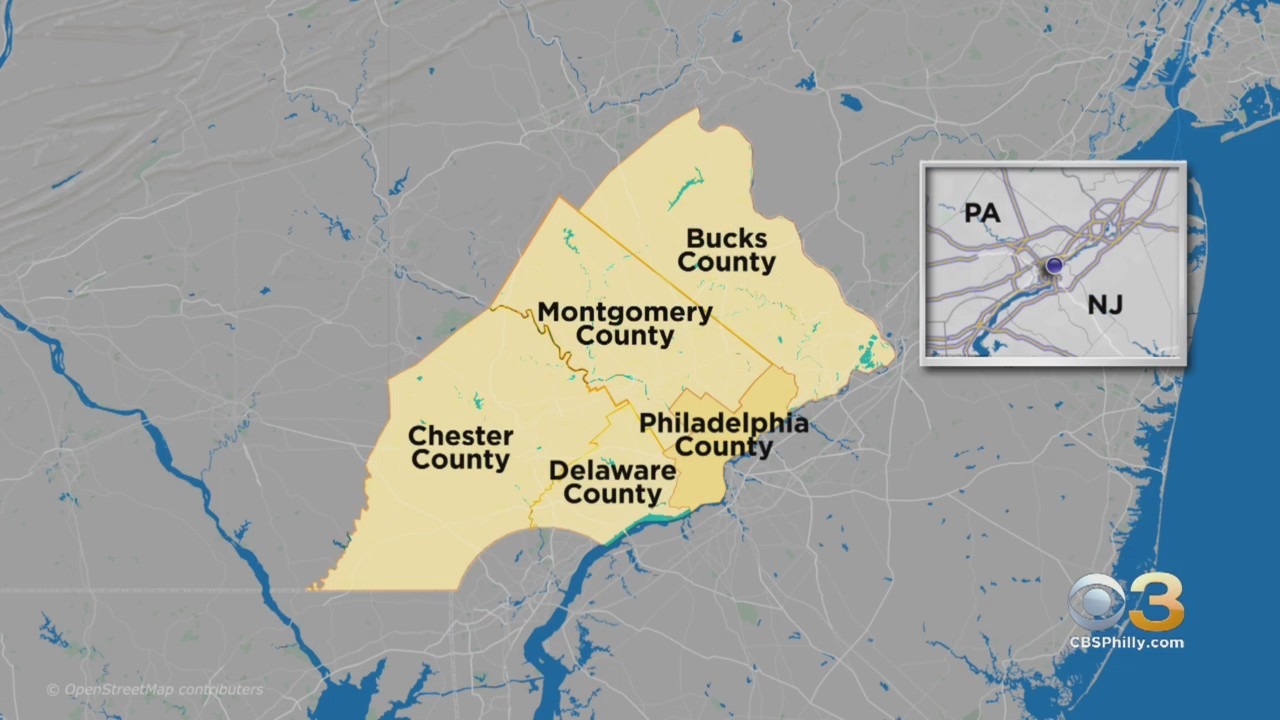 Philadelphia region map 