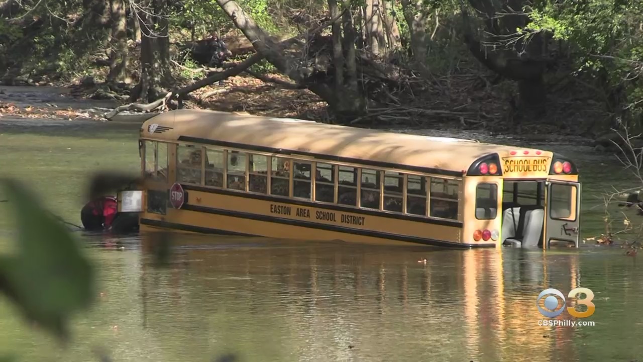 School Bus With 29 Children Aboard Crashes Into Creek In Easton, Injuries Reported