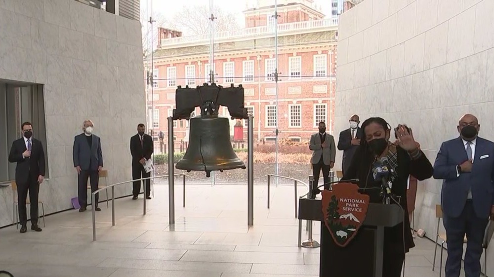 National Bell Ringing Ceremony Held At Liberty Bell Pavilion To Honor Martin Luther King Jr.